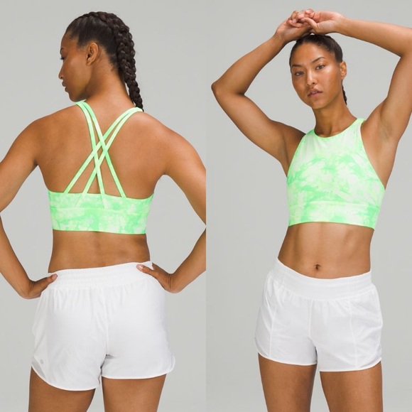 lululemon athletica Tops - NWOT Lululemon ENERGY BRA High Neck Long Line SZ 4 DSYW Shibori Tie Dye